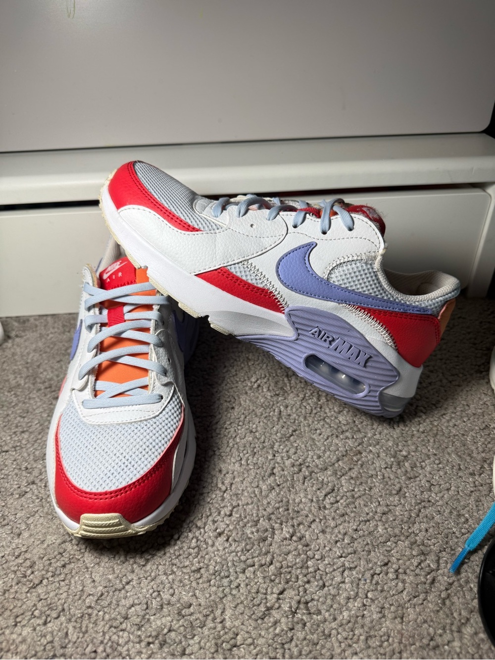Nike White Red Purple & Orange Air Max Sneakers